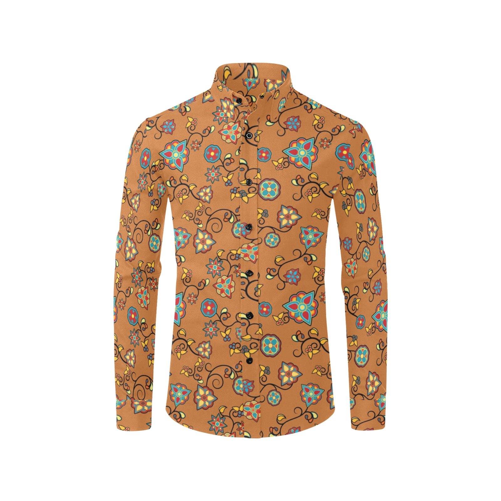 Fire Bloom Light Men's All Over Print Casual Dress Shirt (Model T61) Men's Dress Shirt (T61) e-joyer