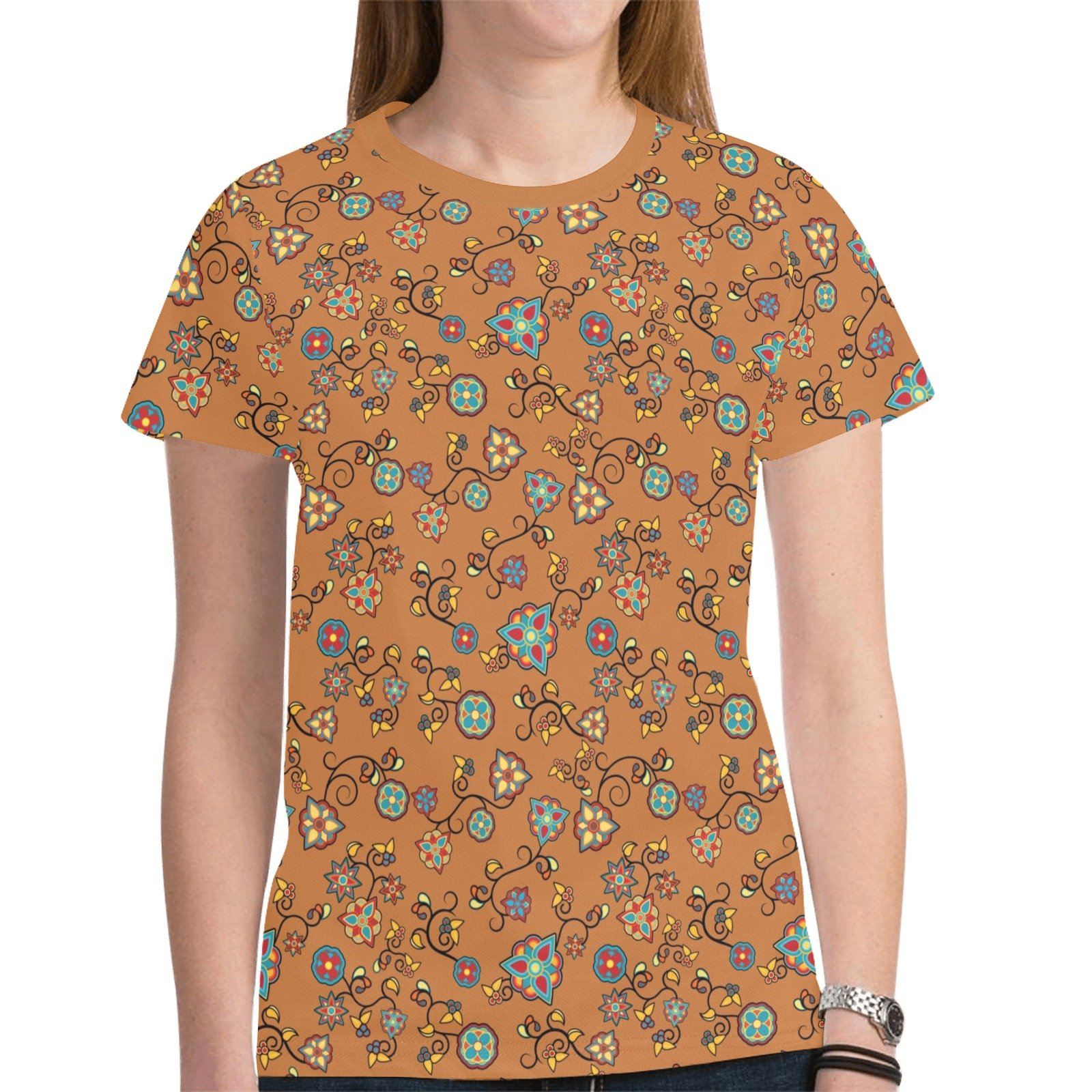 Fire Bloom Light New All Over Print T-shirt for Women (Model T45) tshirt e-joyer