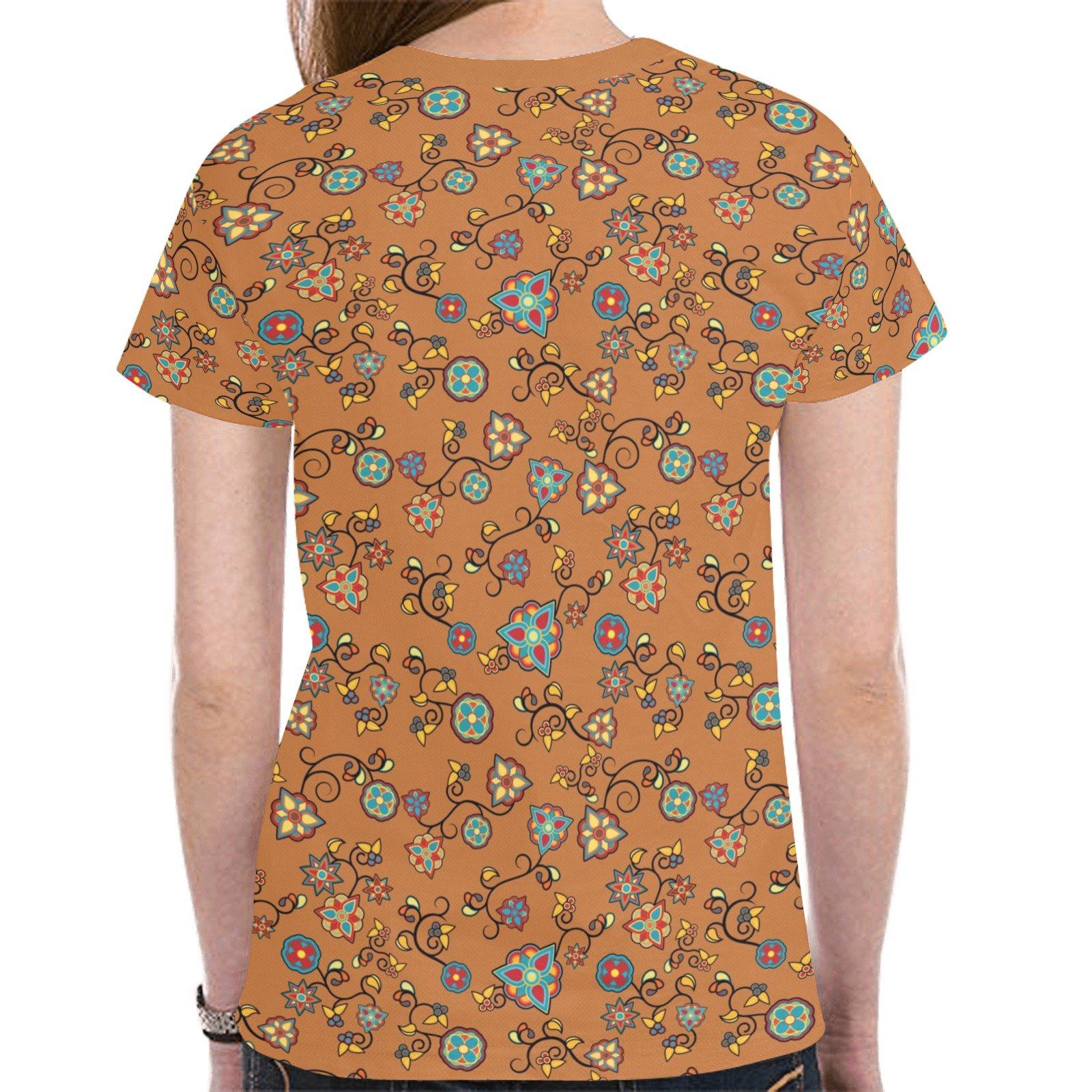 Fire Bloom Light New All Over Print T-shirt for Women (Model T45) tshirt e-joyer