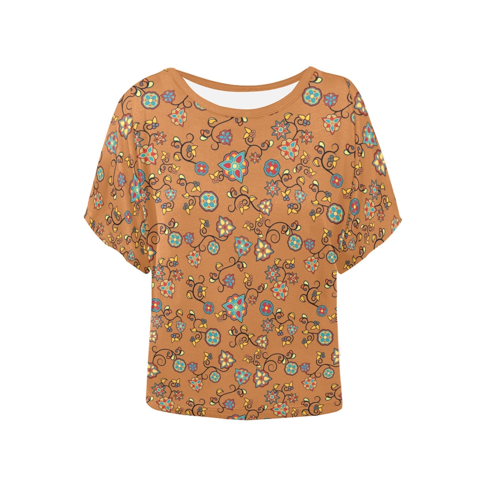 Fire Bloom Light Women's Batwing-Sleeved Blouse T shirt (Model T44) Women's Batwing-Sleeved Blouse T shirt (T44) e-joyer