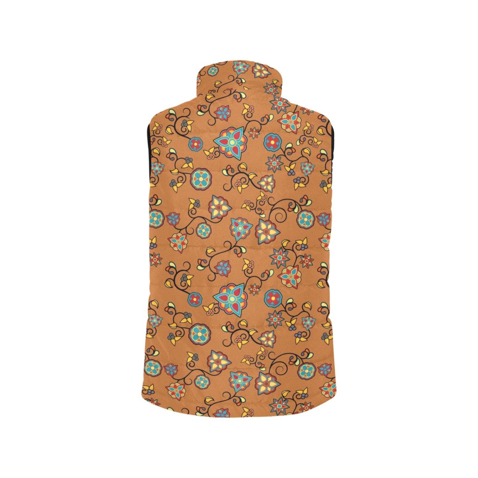 Fire Bloom Light Women's Padded Vest Jacket (Model H44) Women's Padded Vest Jacket (H44) e-joyer