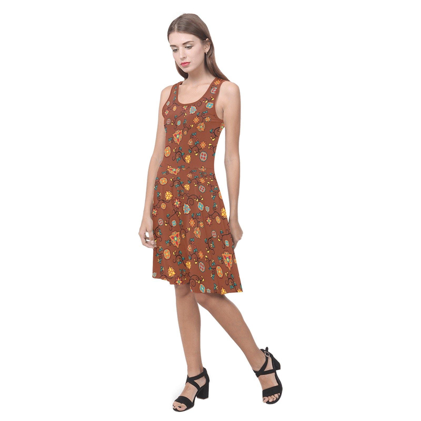 Fire Bloom Shade Atalanta Sundress (Model D04) Atalanta Sundress (D04) e-joyer