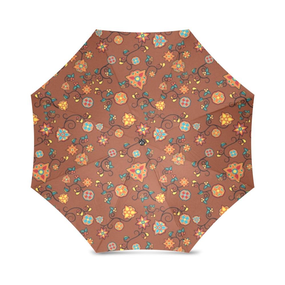 Fire Bloom Shade Foldable Umbrella (Model U01) Foldable Umbrella e-joyer