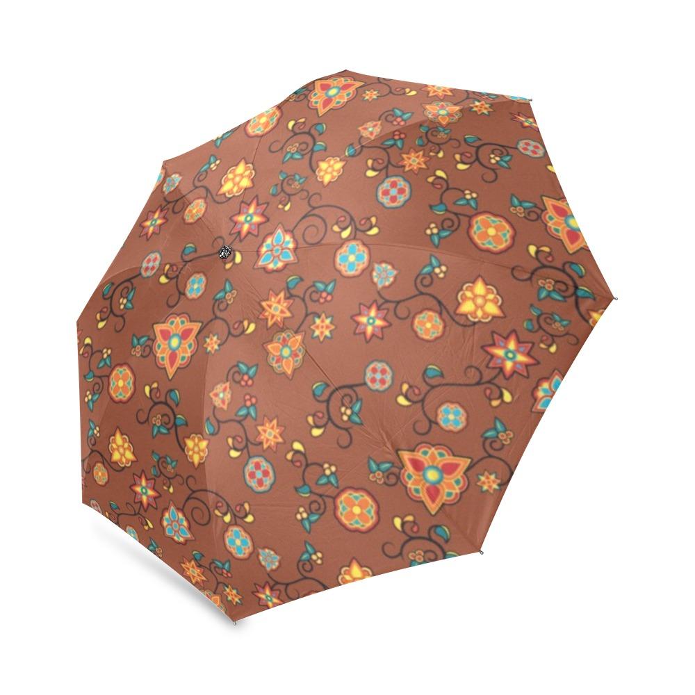 Fire Bloom Shade Foldable Umbrella (Model U01) Foldable Umbrella e-joyer