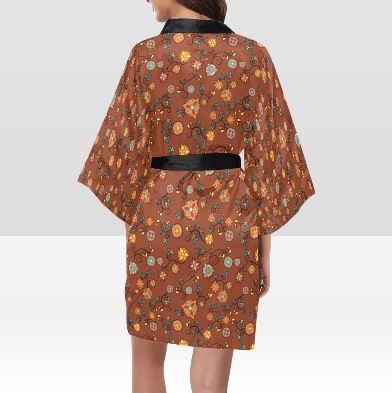 Fire Bloom Shade Kimono Robe Artsadd
