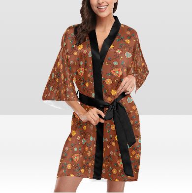 Fire Bloom Shade Kimono Robe Artsadd
