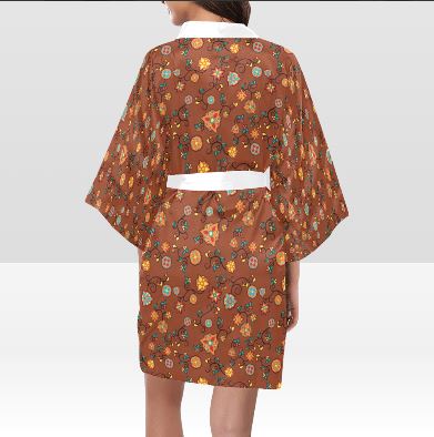 Fire Bloom Shade Kimono Robe Artsadd