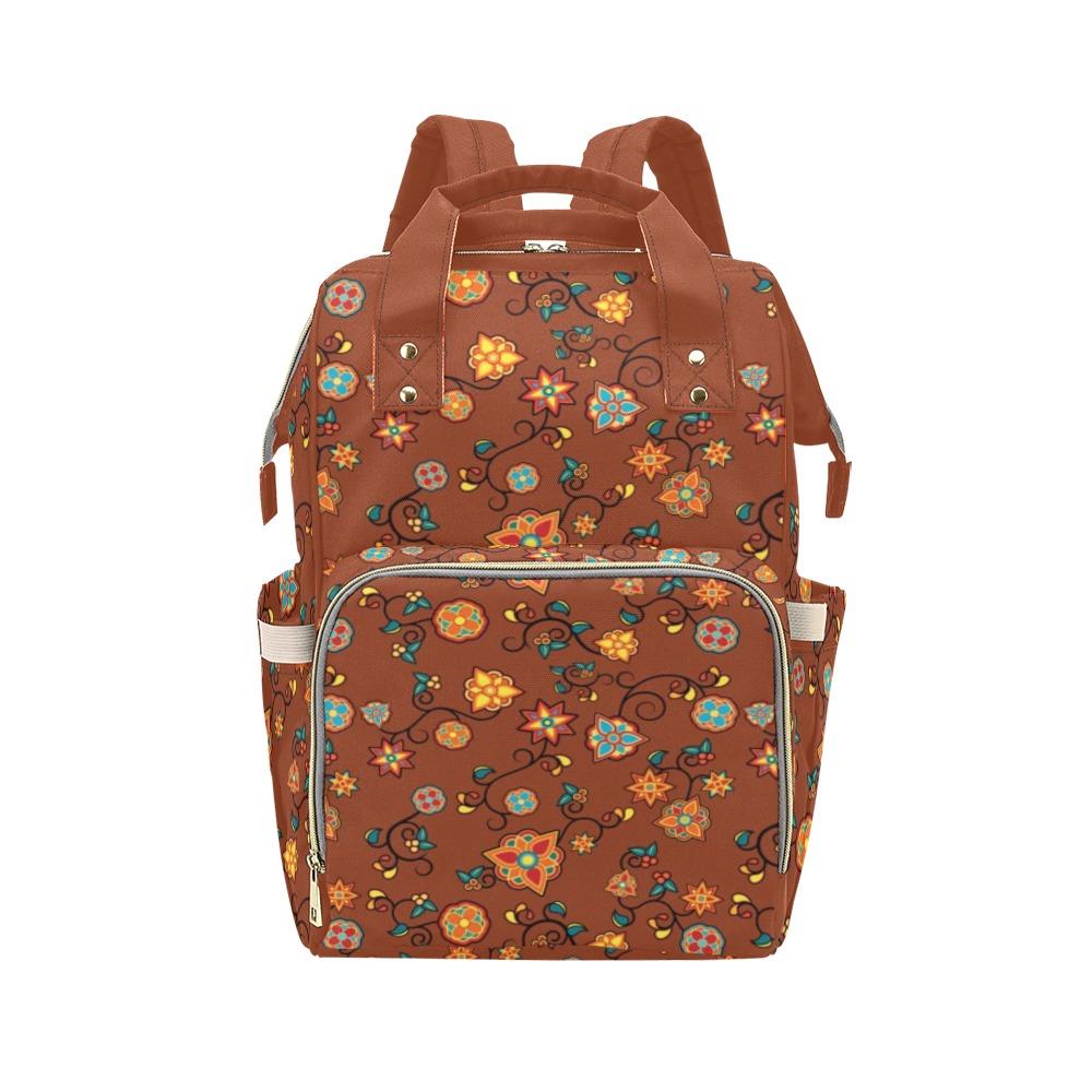 Fire Bloom Shade Multi-Function Diaper Backpack/Diaper Bag (Model 1688) bag e-joyer