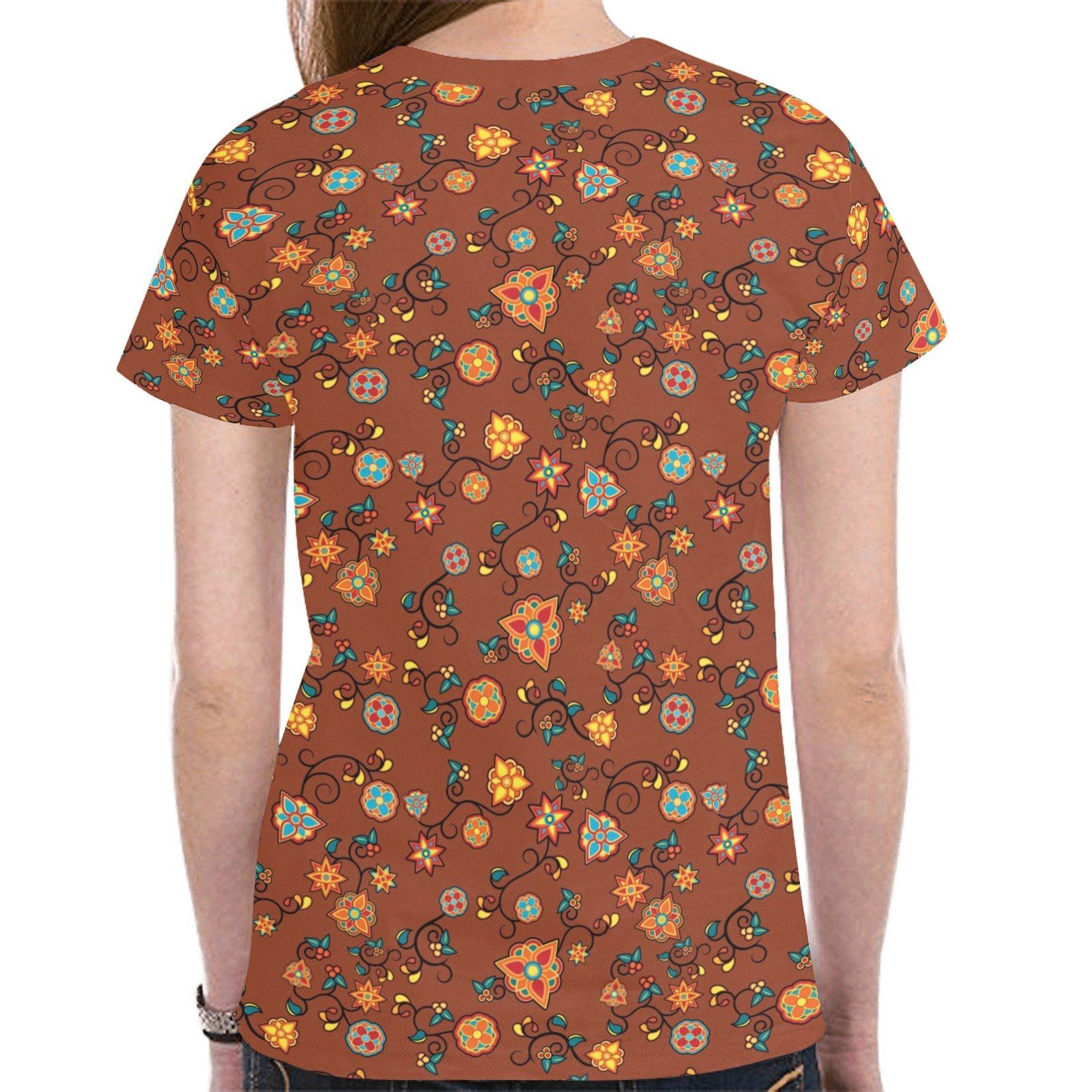 Fire Bloom Shade New All Over Print T-shirt for Women (Model T45) tshirt e-joyer