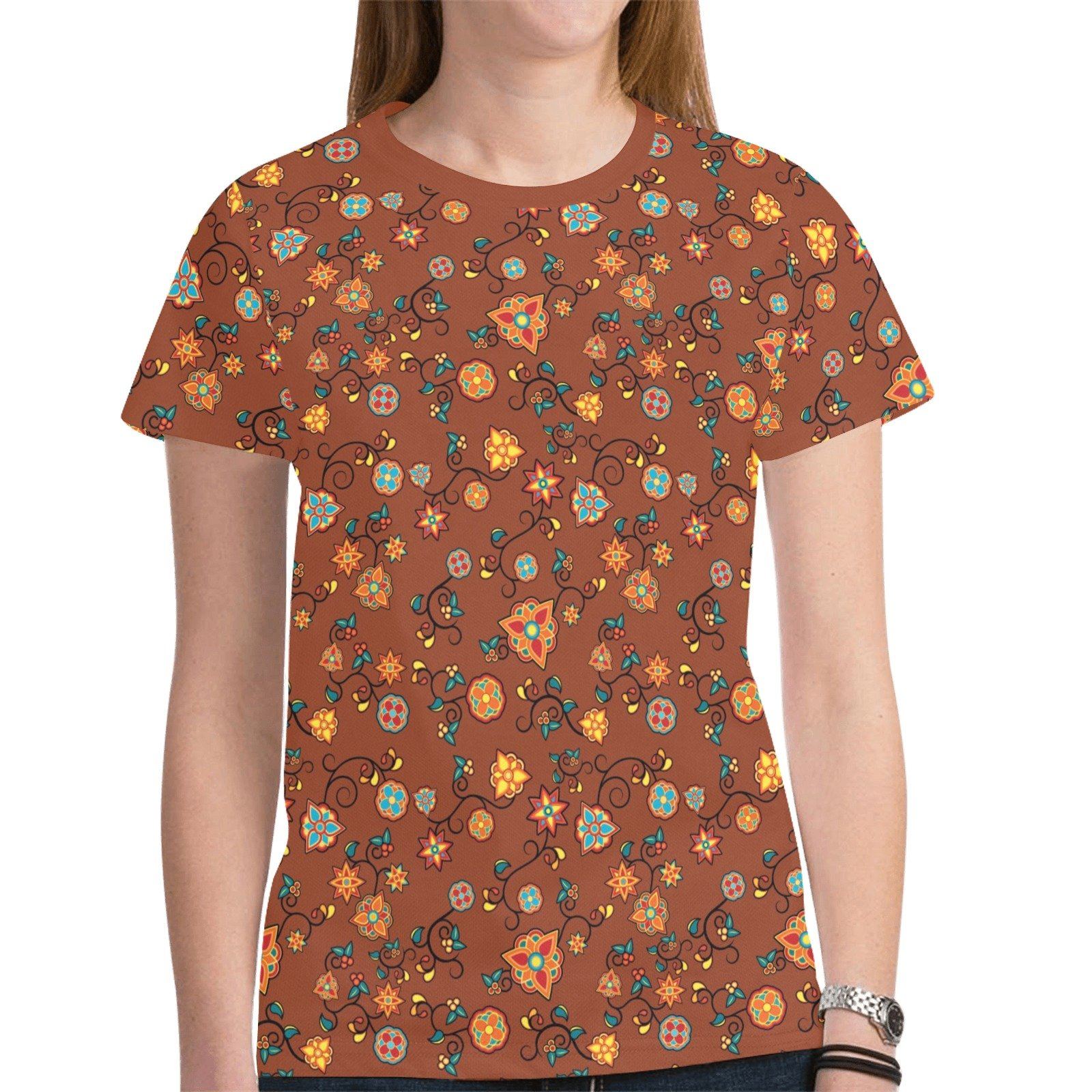 Fire Bloom Shade New All Over Print T-shirt for Women (Model T45) tshirt e-joyer