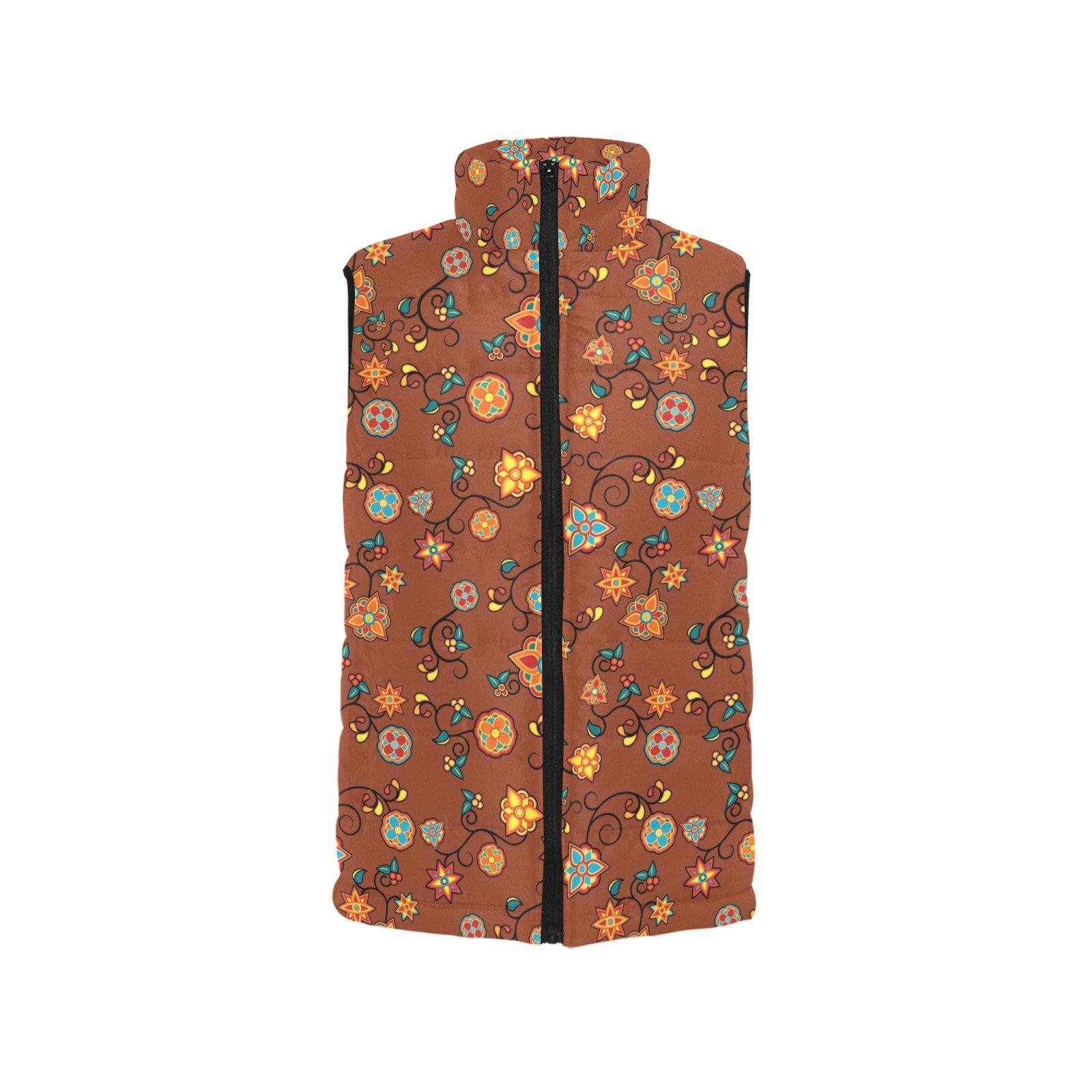 Fire Bloom Shade Women's Padded Vest Jacket (Model H44) Women's Padded Vest Jacket (H44) e-joyer