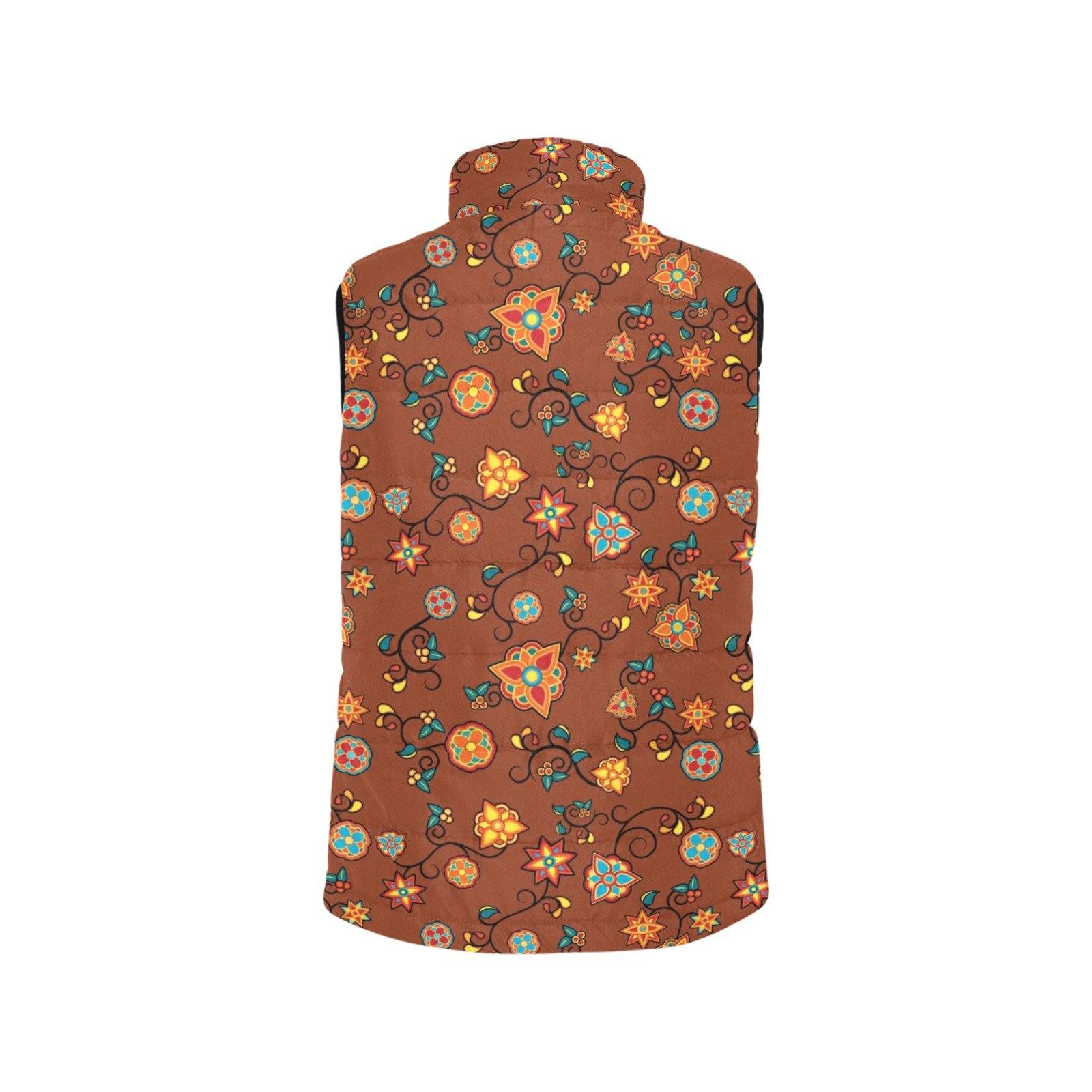 Fire Bloom Shade Women's Padded Vest Jacket (Model H44) Women's Padded Vest Jacket (H44) e-joyer