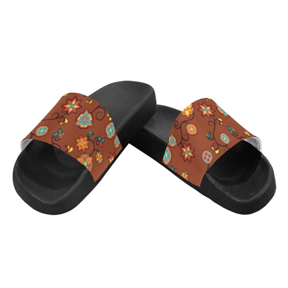 Fire Bloom Shade Women's Slide Sandals (Model 057) Women's Slide Sandals (057) e-joyer