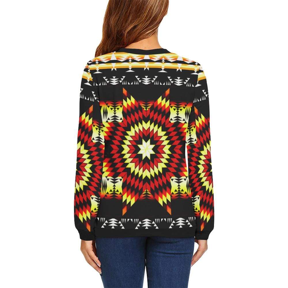 Fire Colors All Over Print Crewneck Sweatshirt for Women (Model H18) Crewneck Sweatshirt for Women (H18) e-joyer
