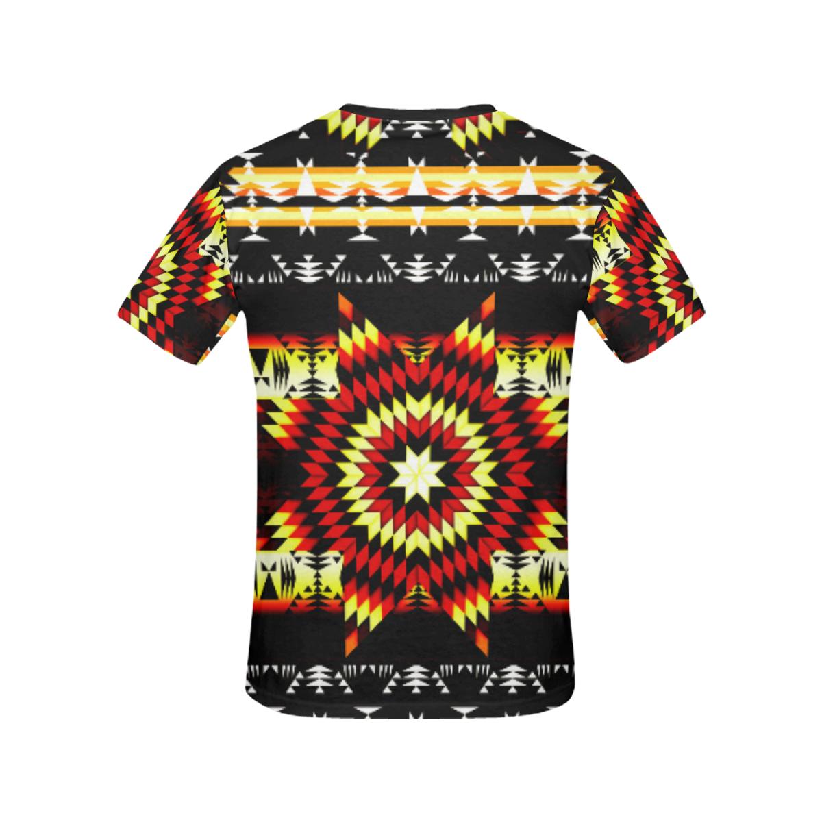 Fire Colors All Over Print T-shirt for Women/Large Size (USA Size) (Model T40) All Over Print T-Shirt for Women/Large (T40) e-joyer