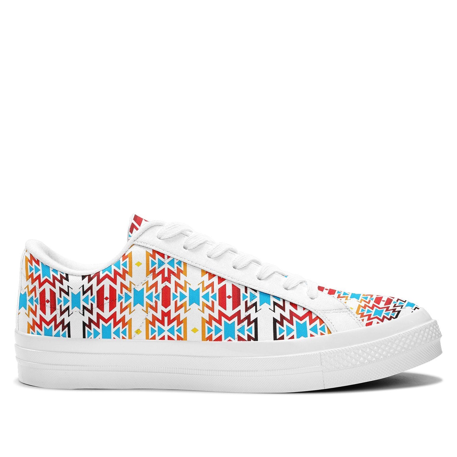 Fire Colors and Sky Aapisi Low Top Canvas Shoes White Sole 49 Dzine