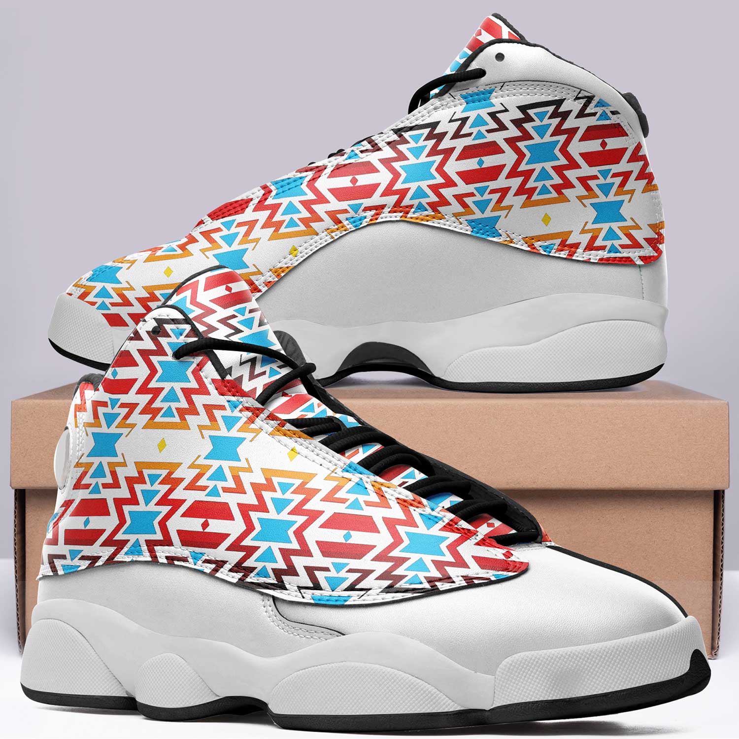 Fire Colors and Sky Athletic Shoes Herman