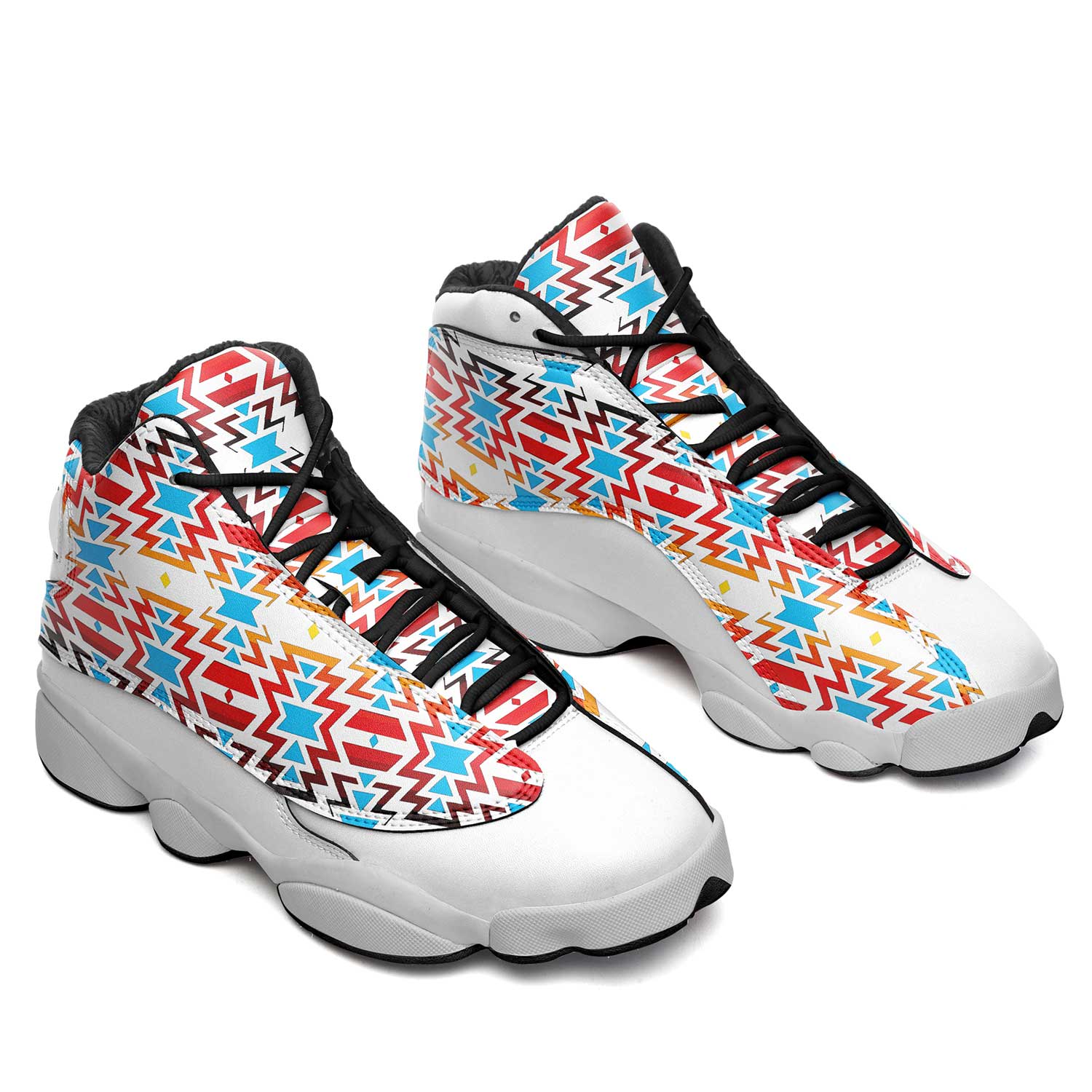 Fire Colors and Sky Athletic Shoes Herman