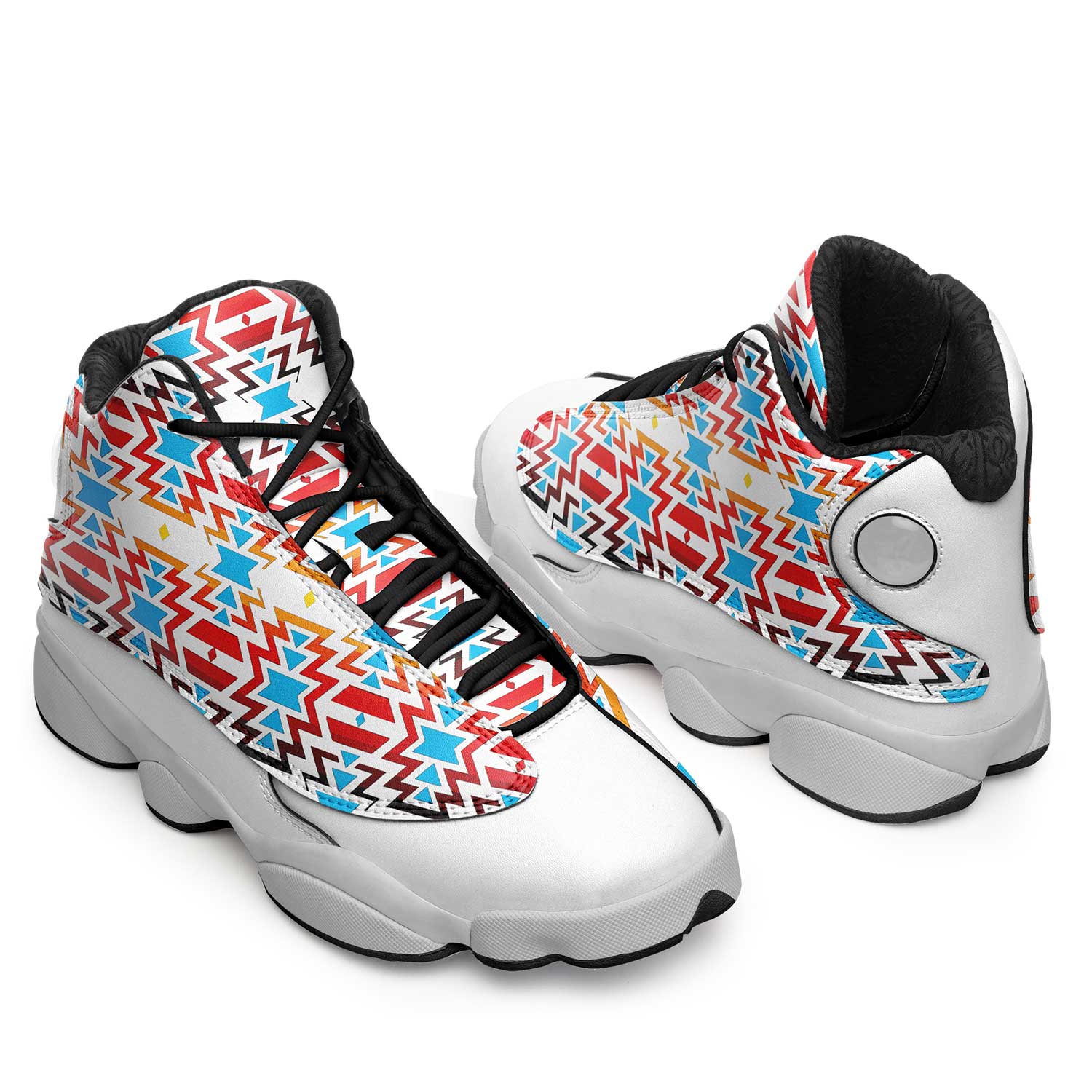 Fire Colors and Sky Athletic Shoes Herman