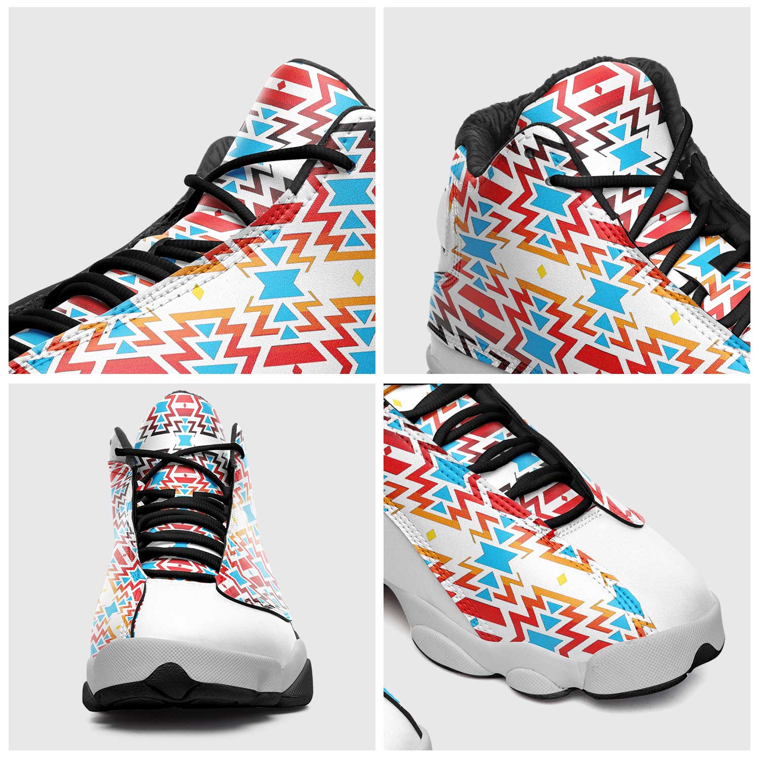 Fire Colors and Sky Athletic Shoes Herman