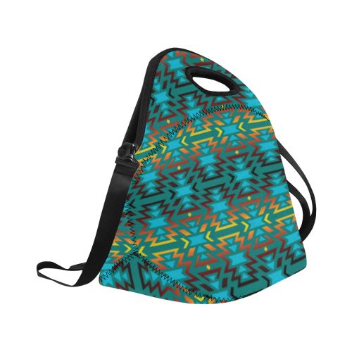 Fire Colors and Sky Deep Lake Neoprene Lunch Bag/Large (Model 1669) Neoprene Lunch Bag/Large (1669) e-joyer