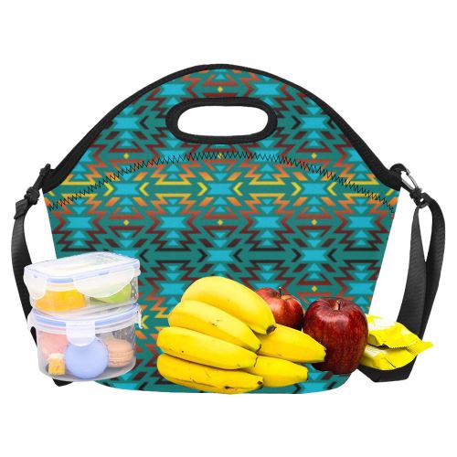 Fire Colors and Sky Deep Lake Neoprene Lunch Bag/Large (Model 1669) Neoprene Lunch Bag/Large (1669) e-joyer