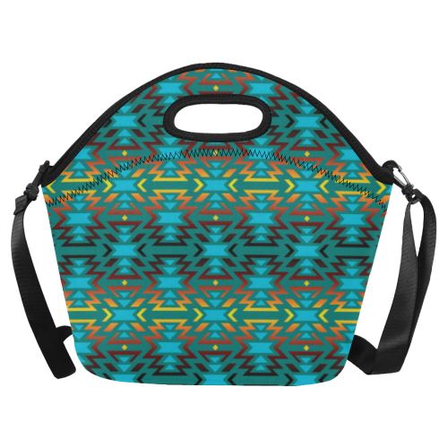 Fire Colors and Sky Deep Lake Neoprene Lunch Bag/Large (Model 1669) Neoprene Lunch Bag/Large (1669) e-joyer