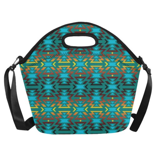 Fire Colors and Sky Deep Lake Neoprene Lunch Bag/Large (Model 1669) Neoprene Lunch Bag/Large (1669) e-joyer