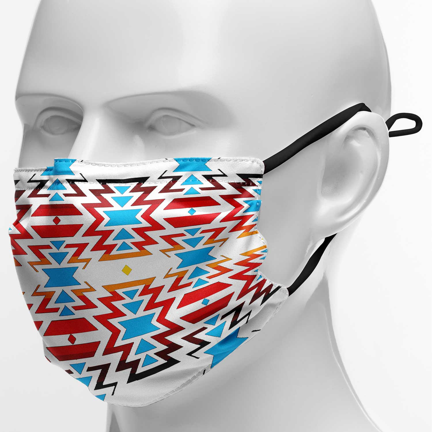 Fire Colors and Sky Face Cover Herman