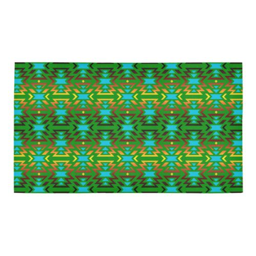 Fire Colors and Sky Green Bath Rug 16''x 28'' Bath Rug 16''x 28'' e-joyer