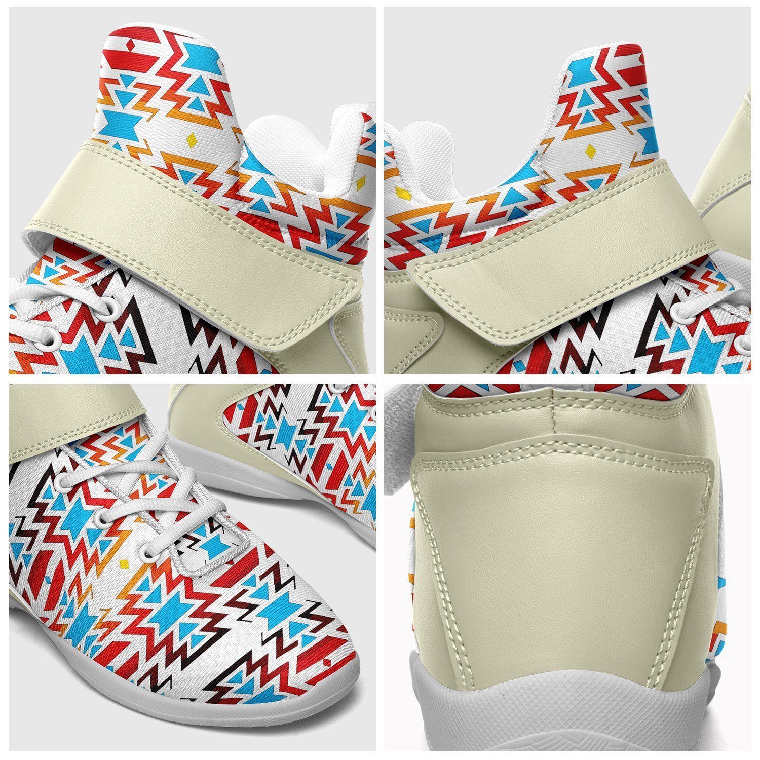 Fire Colors and Sky Ipottaa Basketball / Sport High Top Shoes - White Sole 49 Dzine