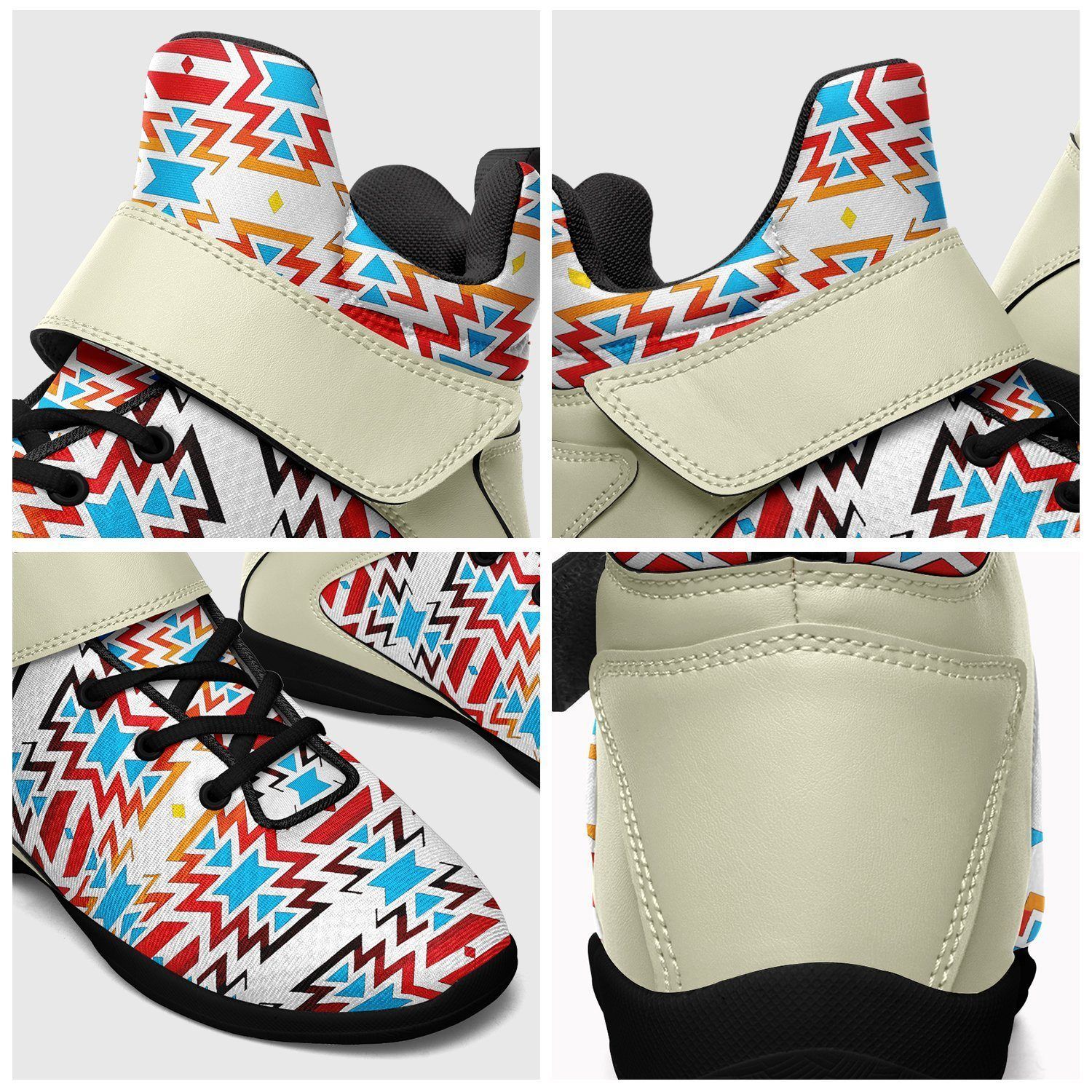 Fire Colors and Sky Kid's Ipottaa Basketball / Sport High Top Shoes 49 Dzine