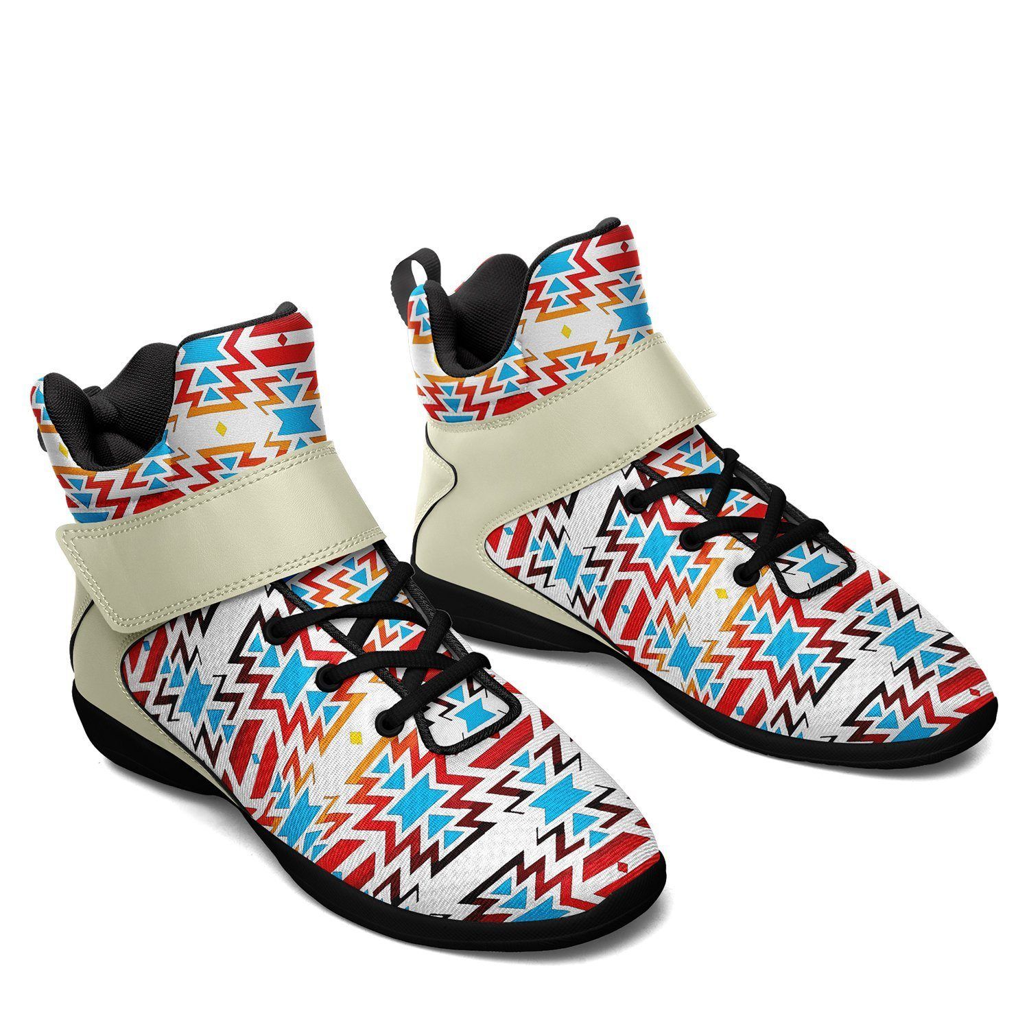 Fire Colors and Sky Kid's Ipottaa Basketball / Sport High Top Shoes 49 Dzine