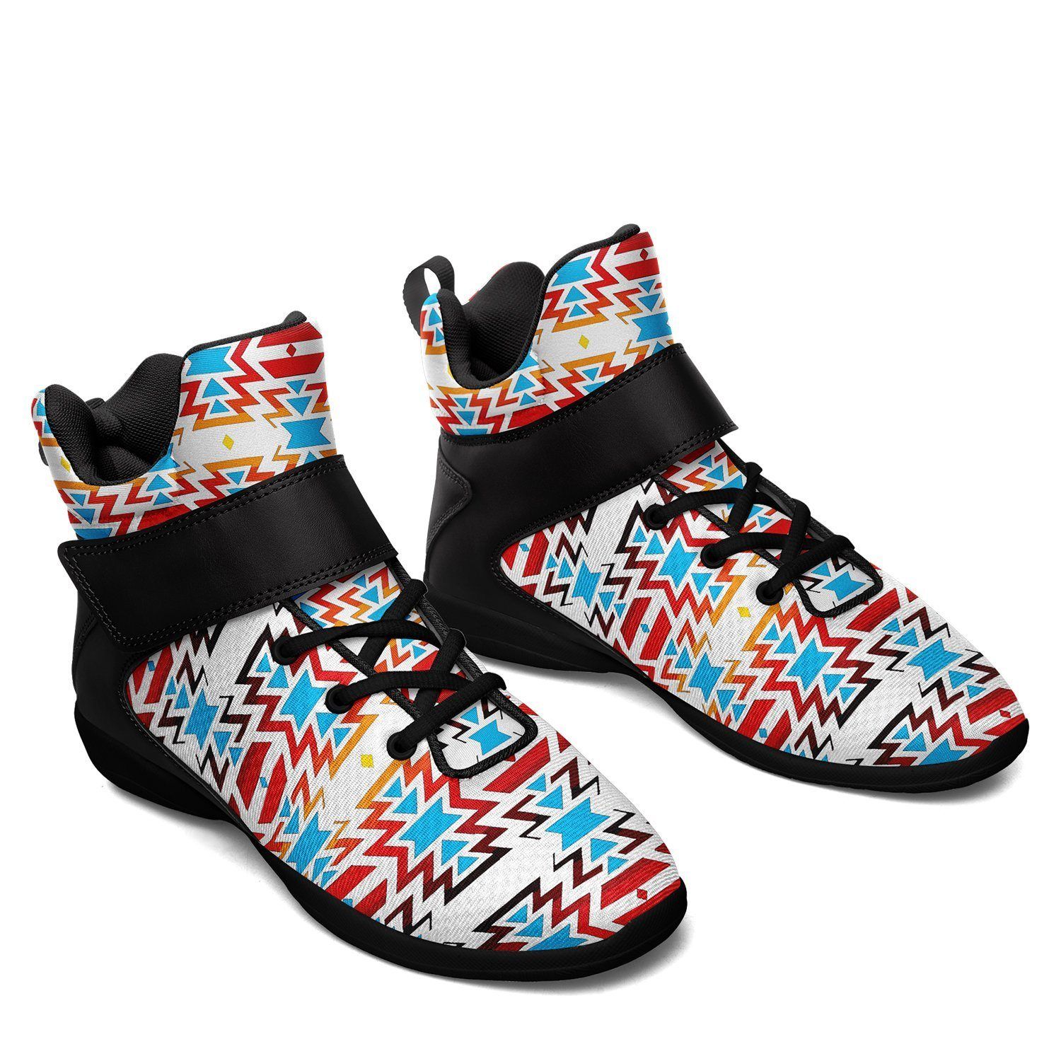 Fire Colors and Sky Kid's Ipottaa Basketball / Sport High Top Shoes 49 Dzine