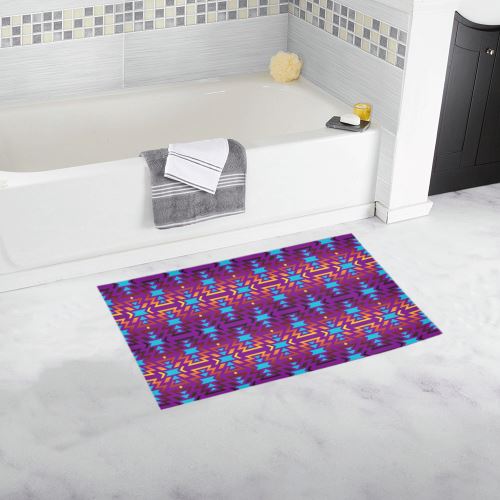Fire Colors and Sky Moon Shadow Bath Rug 16''x 28'' Bath Rug 16''x 28'' e-joyer