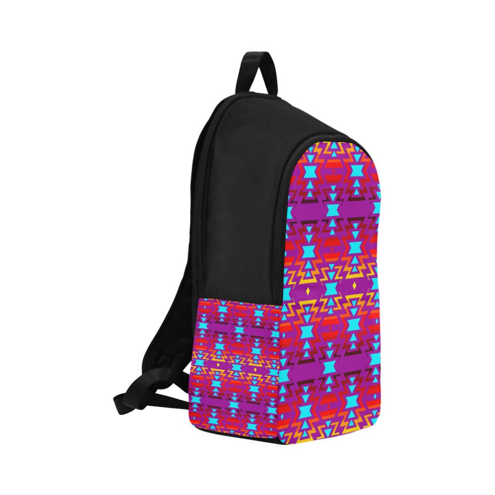 Fire Colors and Sky Moon Shadow Large Backpack (Model 1659) Casual Backpack for Adult (1659) e-joyer