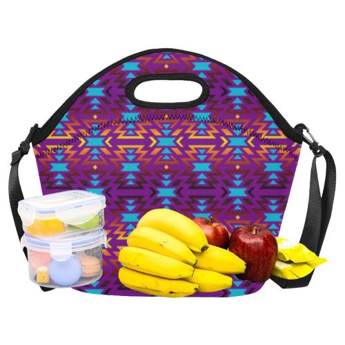 Fire Colors and Sky Moon Shadow Neoprene Lunch Bag/Large (Model 1669) Neoprene Lunch Bag/Large (1669) e-joyer