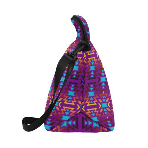 Fire Colors and Sky Moon Shadow Neoprene Lunch Bag/Large (Model 1669) Neoprene Lunch Bag/Large (1669) e-joyer