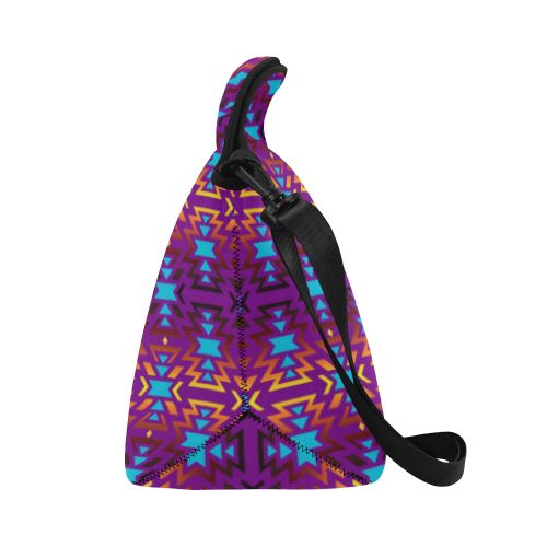 Fire Colors and Sky Moon Shadow Neoprene Lunch Bag/Large (Model 1669) Neoprene Lunch Bag/Large (1669) e-joyer