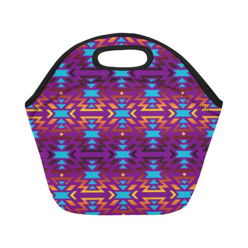 Fire Colors and Sky Moon Shadow Neoprene Lunch Bag/Small (Model 1669) Neoprene Lunch Bag/Small (1669) e-joyer