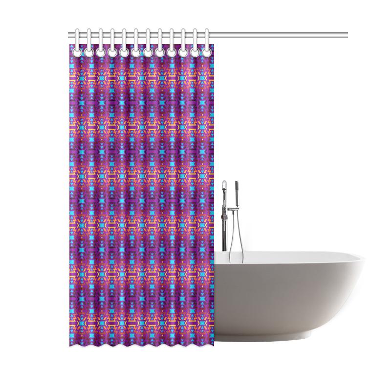 Fire Colors and Sky Moon Shadow Shower Curtain 60"x72" Shower Curtain 60"x72" e-joyer