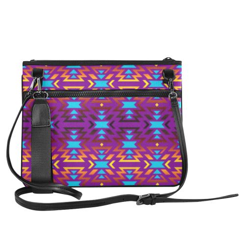 Fire Colors and Sky Moon Shadow Slim Clutch Bag (Model 1668) Slim Clutch Bags (1668) e-joyer