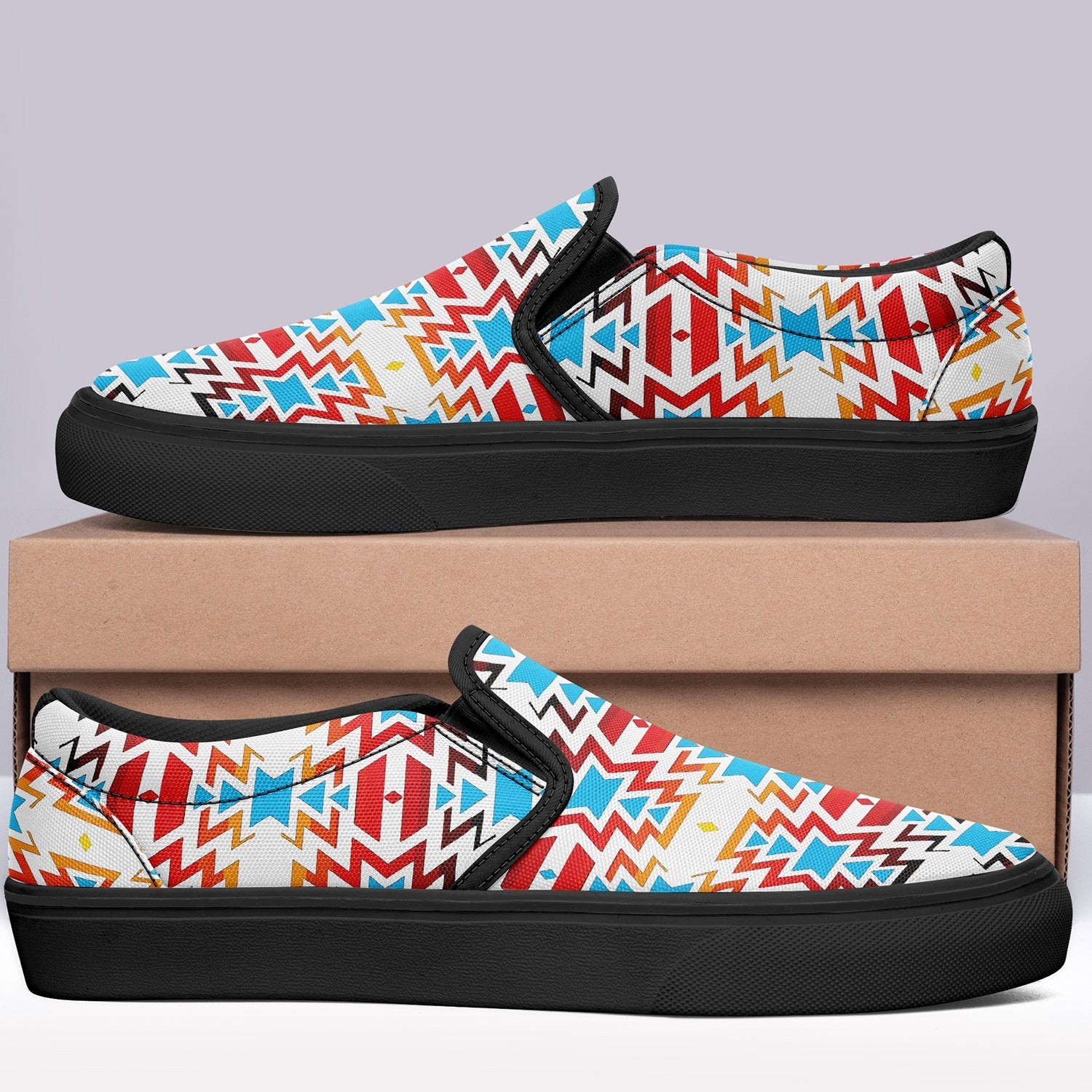 Fire Colors and Sky Otoyimm Canvas Slip On Shoes 49 Dzine