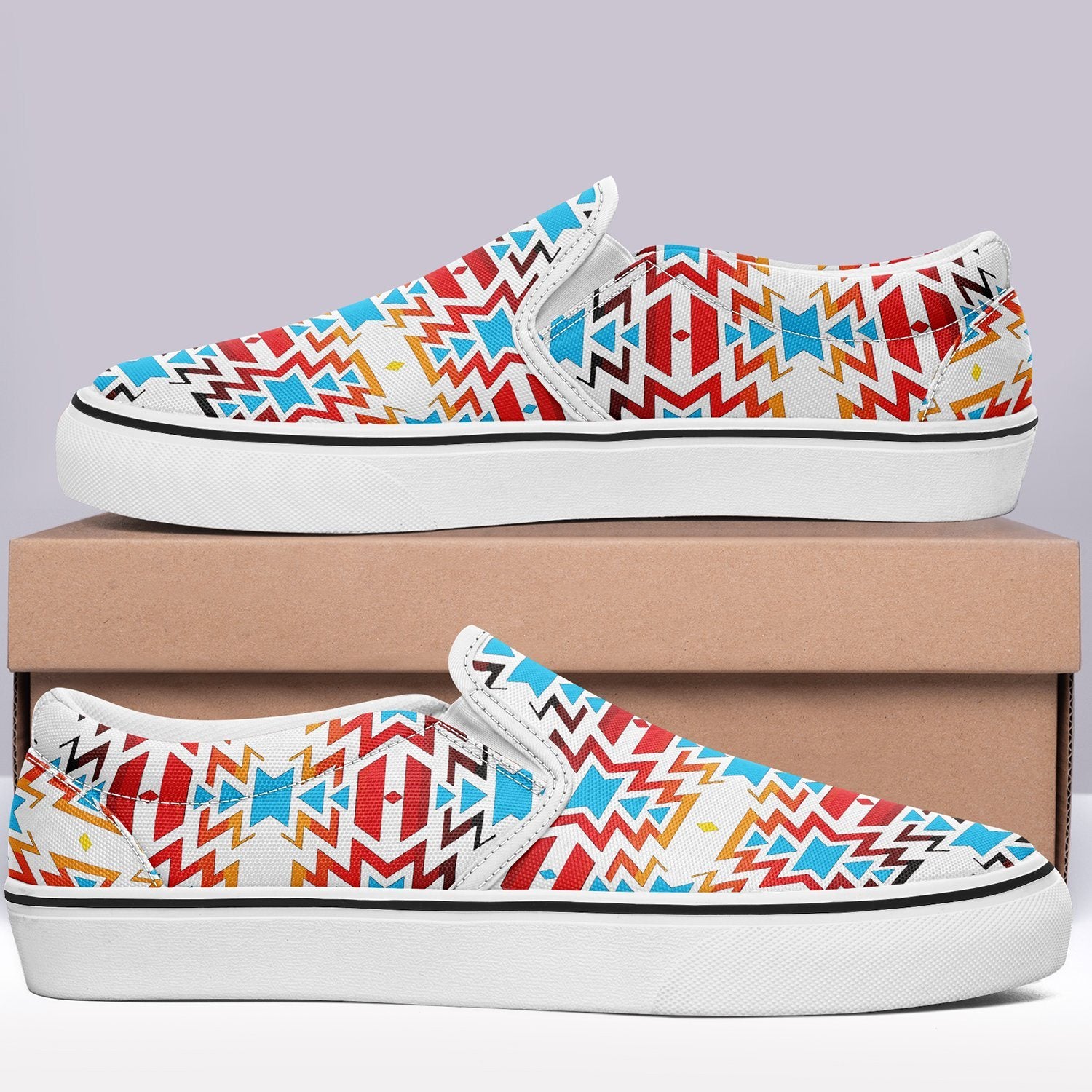 Fire Colors and Sky Otoyimm Canvas Slip On Shoes 49 Dzine