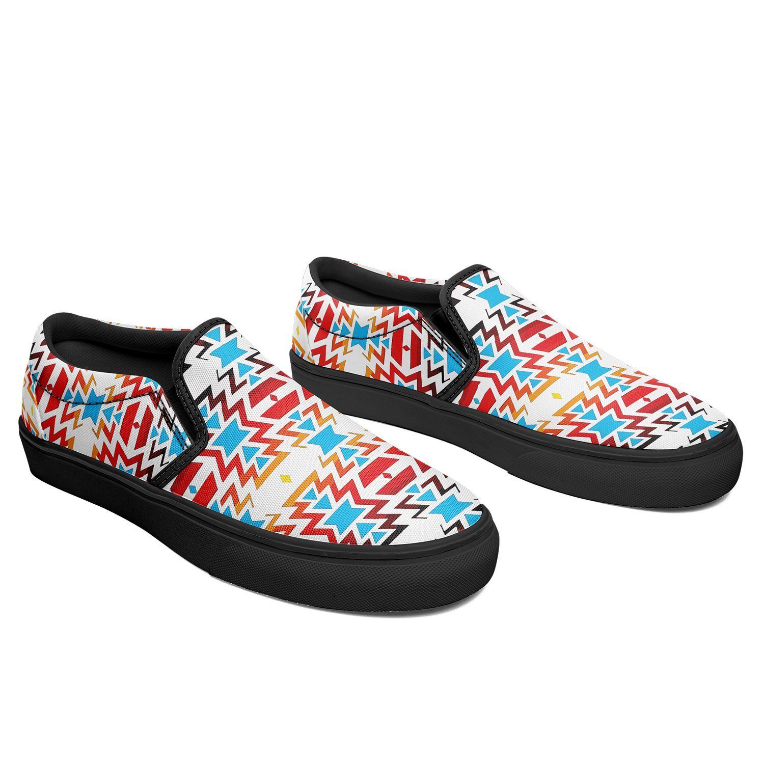 Fire Colors and Sky Otoyimm Kid's Canvas Slip On Shoes 49 Dzine