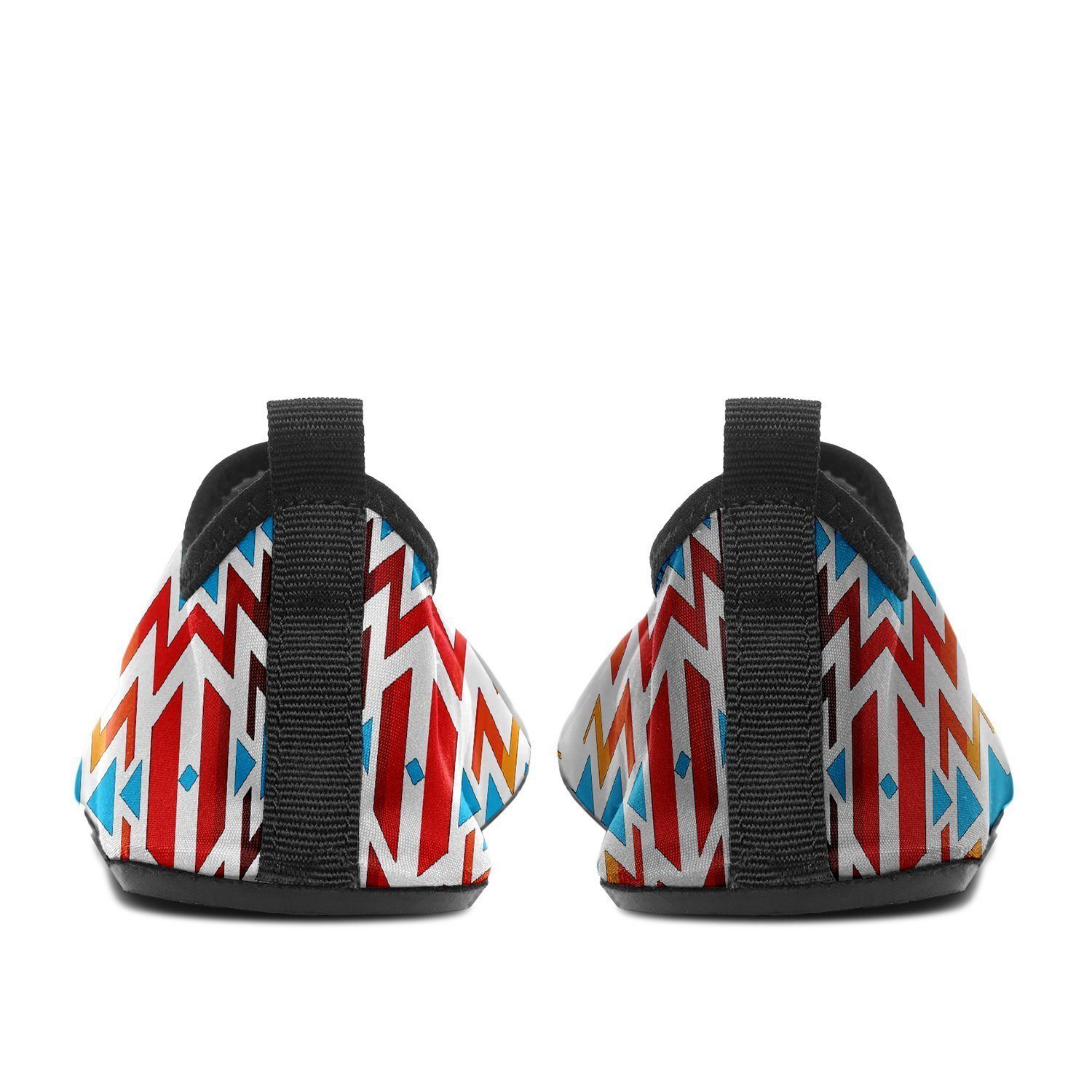 Fire Colors and Sky Sockamoccs Kid's Slip On Shoes 49 Dzine
