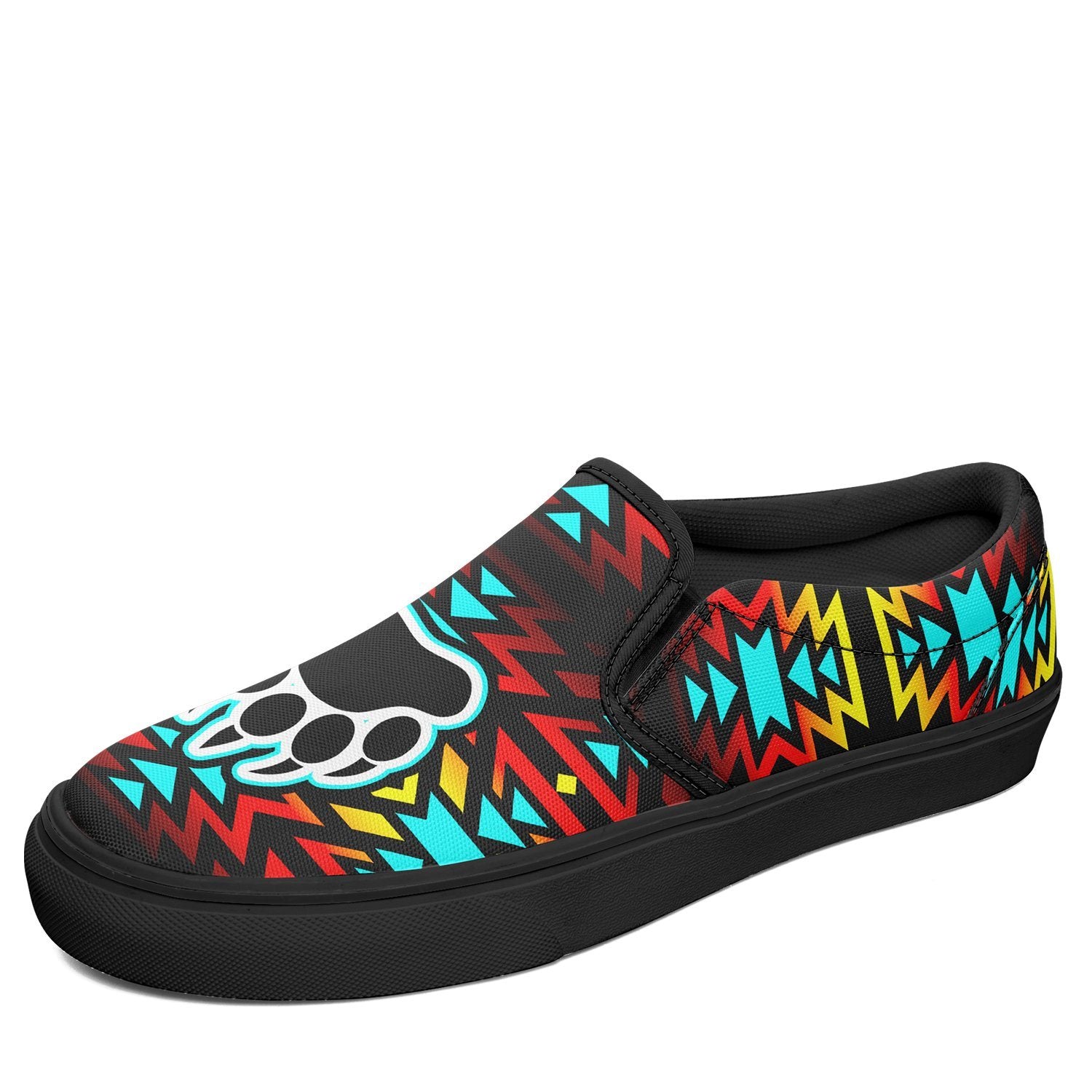Fire Colors and Turquoise Bearpaw Otoyimm Canvas Slip On Shoes 49 Dzine