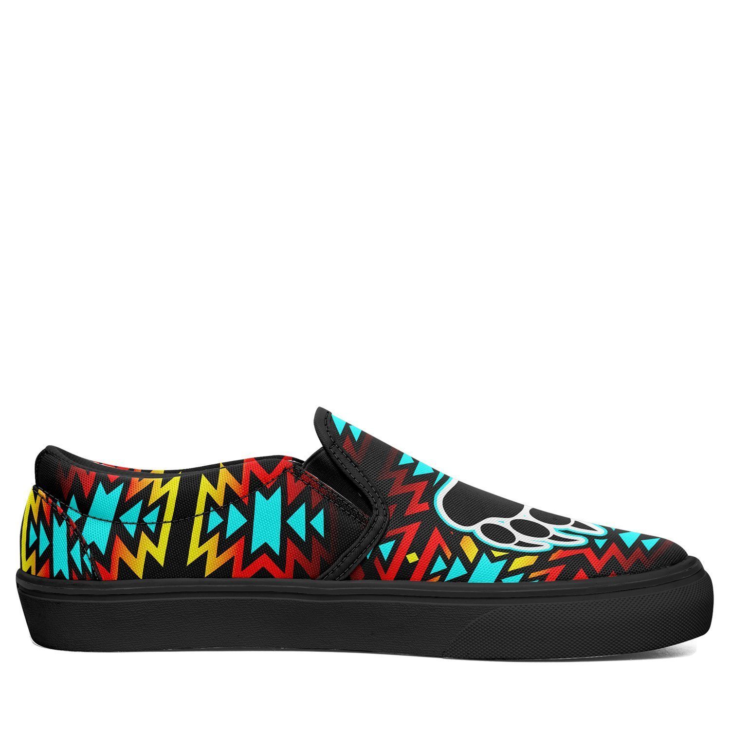 Fire Colors and Turquoise Bearpaw Otoyimm Kid's Canvas Slip On Shoes 49 Dzine