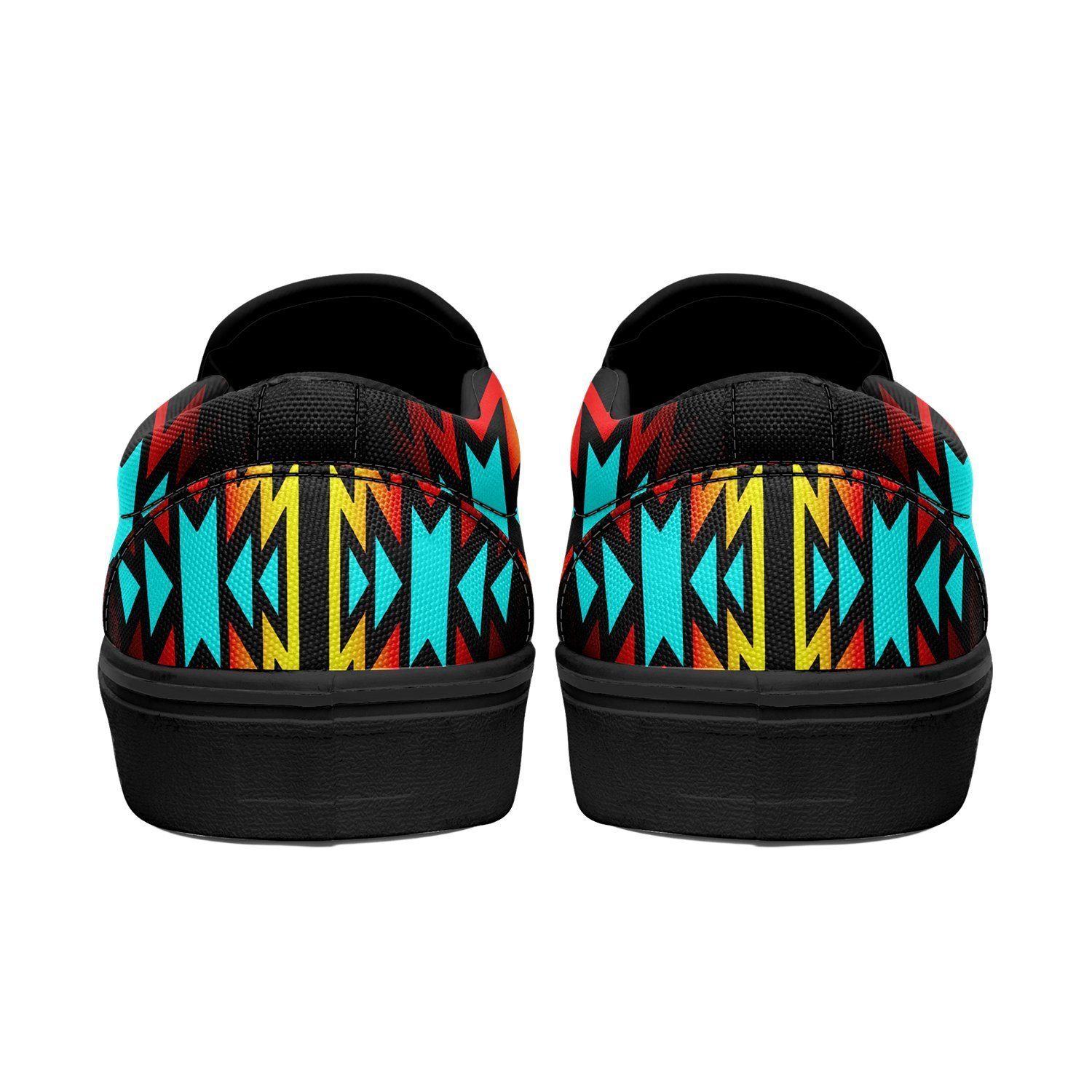 Fire Colors and Turquoise Bearpaw Otoyimm Kid's Canvas Slip On Shoes 49 Dzine