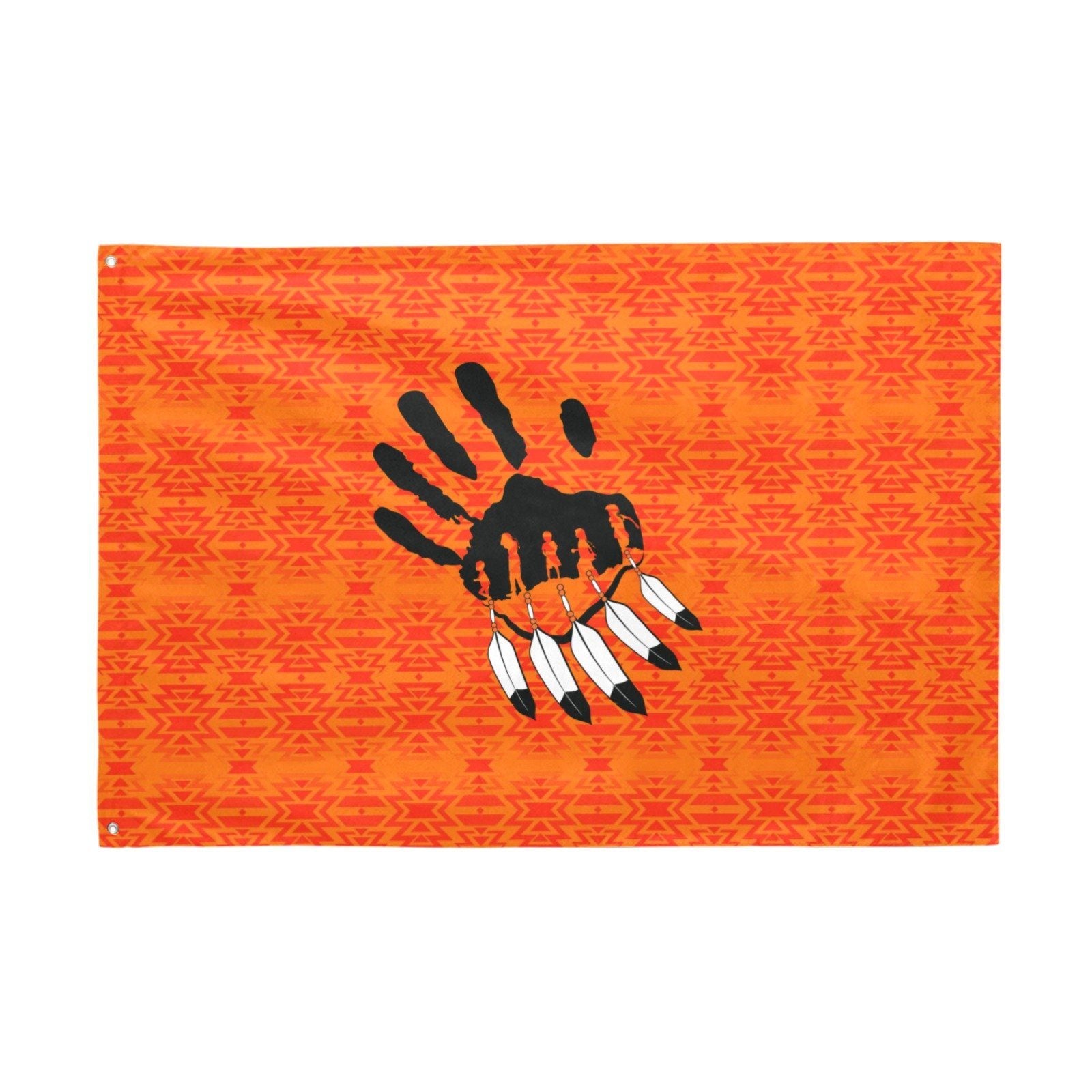 Fire Colors and Turquoise Orange A feather for each Garden Flag 70"x47" Garden Flag 70"x47" e-joyer